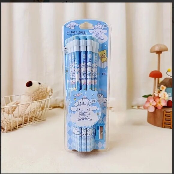 Sanrio Kuromi Delight - 12pc HB Pencil Set with Art-Ready Roller - Picture 4 of 5